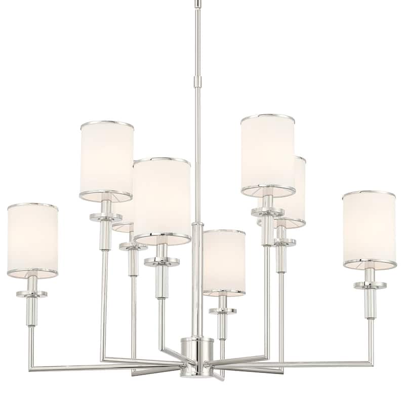 Crystorama Lighting Group HAT-478 Hatfield 8 Light 33" Wide Crystal - Polished Nickel