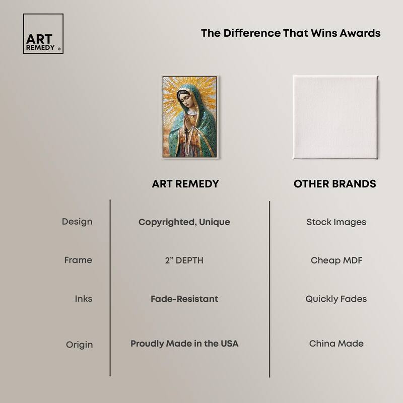 Tessellated Tepeyac Vision Canvas by Art Remedy
