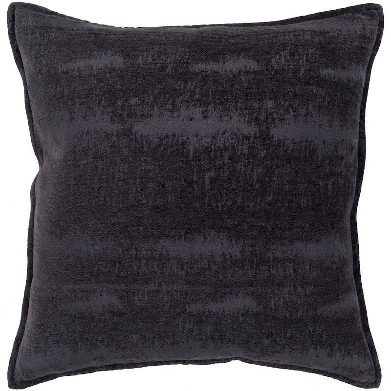 Carson Carrington Tass Midnight Blue Solid Chenille Poly Fill Throw Pillow (18" x 18")
