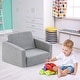 preview thumbnail 2 of 4, 2-in-1 Toddler Fold out Couch Children's Convertible Sofa to Lounger