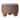 Mocha Faux Fur Round Ball Footstool