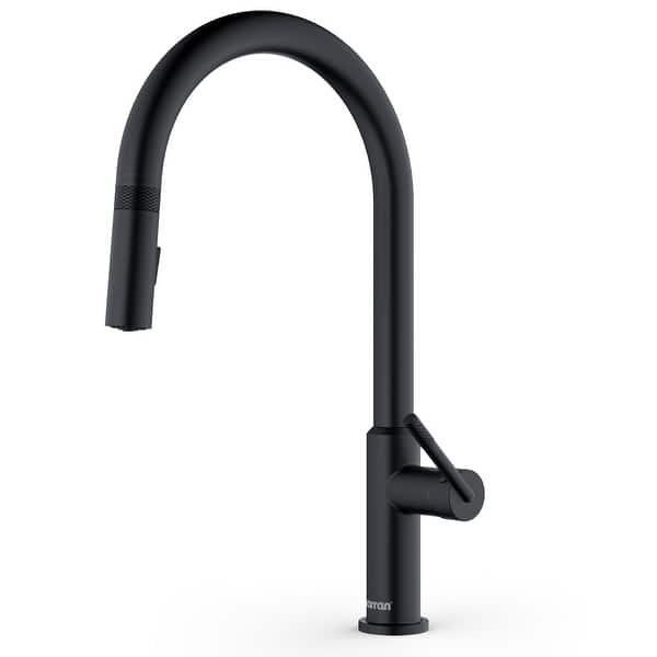 slide 2 of 18, Karran Lagrange One-Handle Pull Down Dual Function Sprayer Kitchen Faucet Matte Black