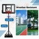 preview thumbnail 8 of 7, Black Adjustable and Portable Basketball Hoop with 2 Wheels and Fillable Base - 35.5"W x 44"L x 120"H