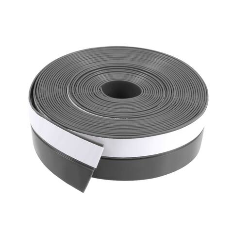25mm Width 5M Long Self Adhesive Weather Stripping Frameless Door Seal (Gray) - Gray