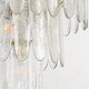 preview thumbnail 9 of 15, LNC 7-Light 3-Tier Lantern Modern Luxury Chandelier Gold Textured Clear Glass Ceiling Lights - 19.1" Dia. × 22.4" H