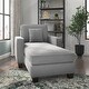 preview thumbnail 31 of 35, Stockton Chaise Lounge with Arms by Bush Furniture Light Gray Microsuede Fabric