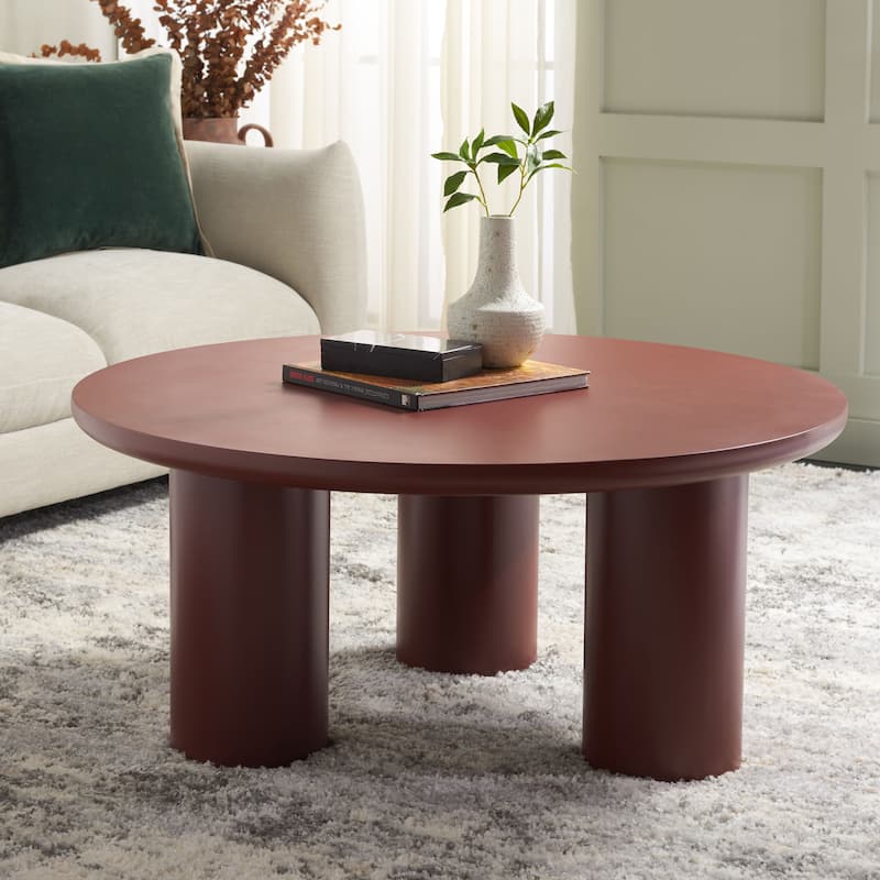 SAFAVIEH Home Mork 3-Leg Round Top Coffee Table - 40Wx40Dx18H