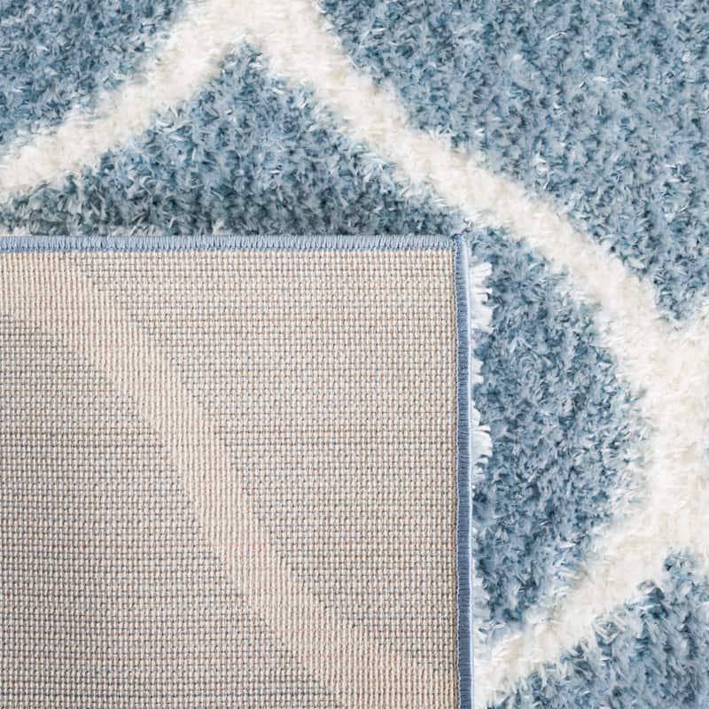 SAFAVIEH, Tahoe Shag Lisl Trellis 1.2-inch Thick Rug - 2' x 9' Runner