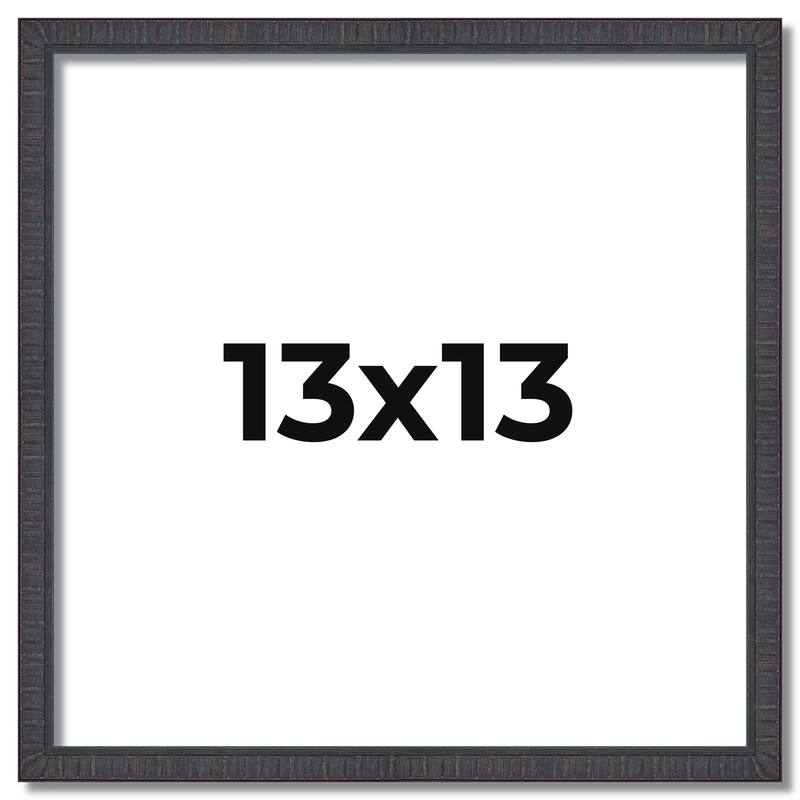 13x13 Frame Brown Solid Wood Picture Frame Includes UV Acrylic