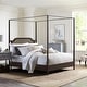 preview thumbnail 1 of 25, Hillsdale Furniture Melanie Wood and Metal Canopy Bed, Oiled Bronze