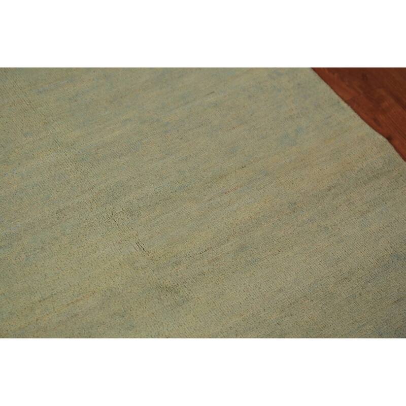 Gabbeh Modern Rug Handmade Solid Wool Carpet - 3'4" x 4'10"