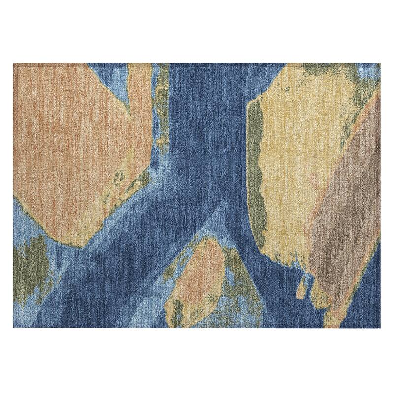 Machine Washable Indoor/ Outdoor Modern Cheney Chantille Rug
