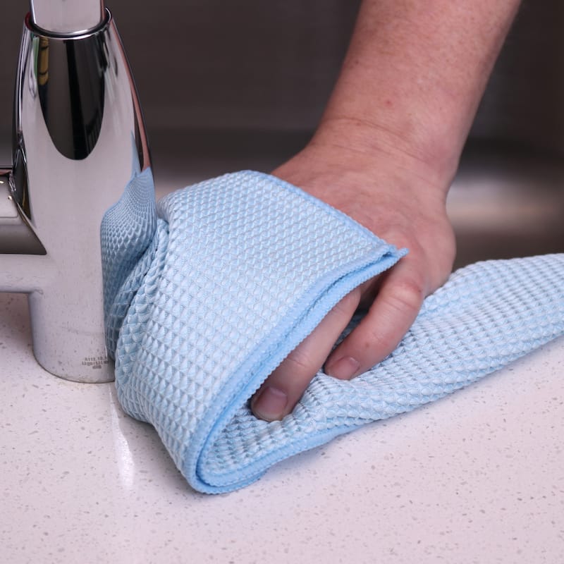 Arkwright 12-Piece Waffle Microfiber Cleaning Cloths - 16x16