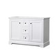 preview thumbnail 12 of 17, Wyndham Collection Avery 48" Double Free Standing Vanity Cabinet Only White / Matte Black Hardware