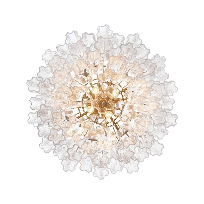 Addis 12 Light Aged Brass Chandelier - 26.75"W x 21.5"H x 26.75"D