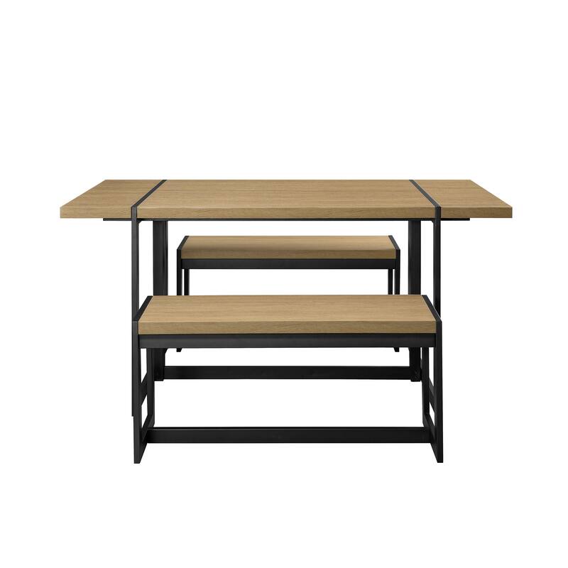 Middlebrook Designs Urban 3-Piece Metal and Wood Dining Set