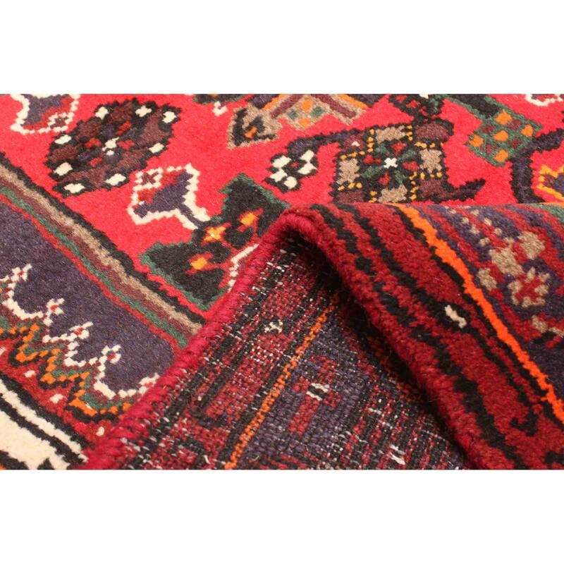 ECARPETGALLERY Hand-knotted Andelz Red Wool Rug - 4'2 x 6'8