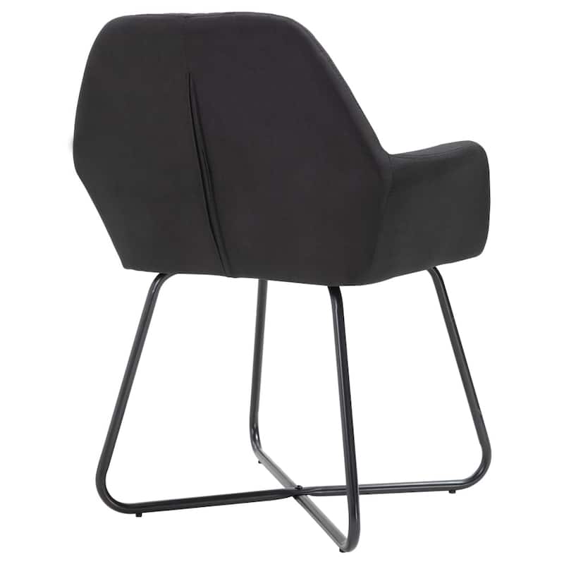 vidaXL Dining Chairs 2 pcs Black Fabric