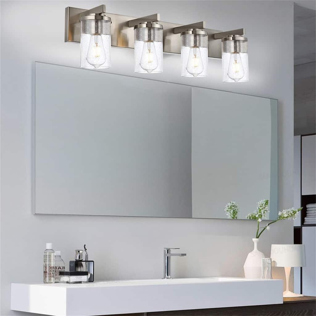 6-Light Vanity Light, Bathroom Mirror Light with Clear Glass Shade