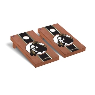 North Carolina Pembroke Braves Rosewood Cornhole Board Set