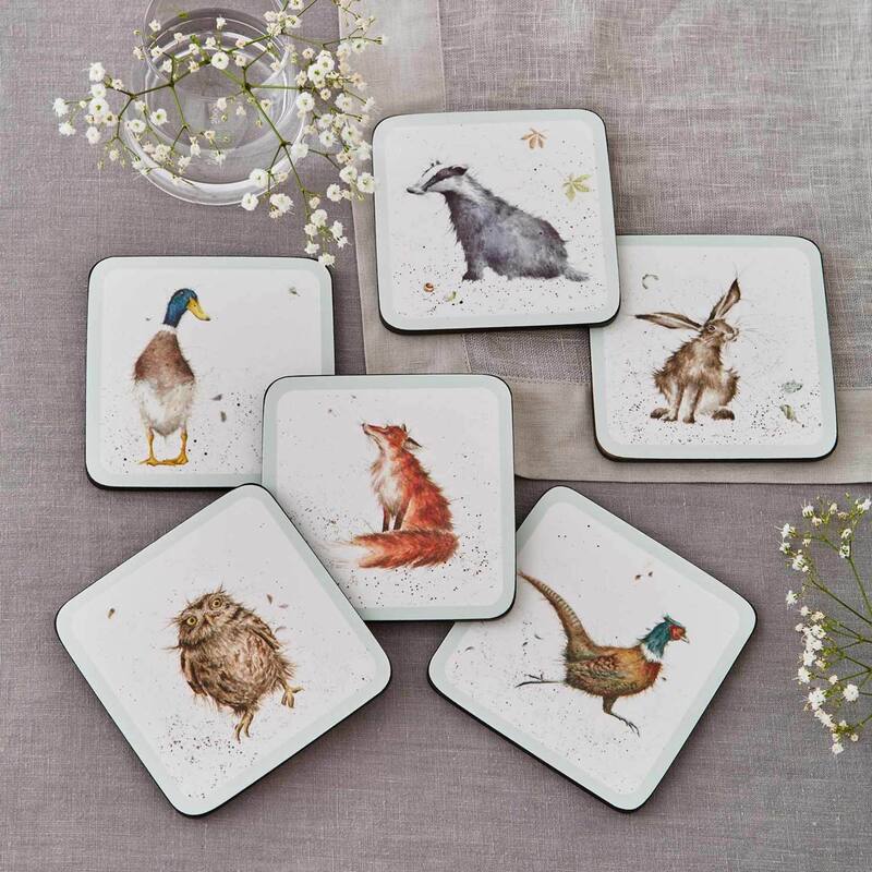 Pimpernel Wrendale Designs Coasters, Set of 6 - 4.1 in