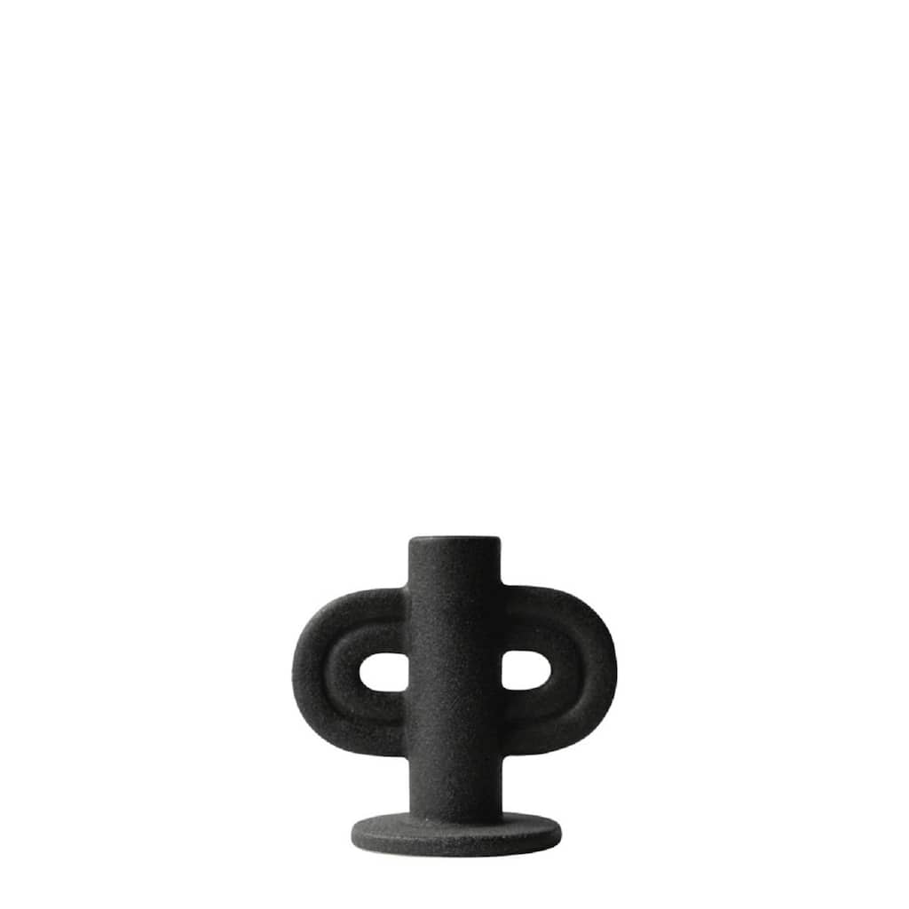 Swirl Ceramic Votive Holder - 4.5" - Black