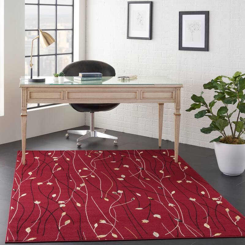 Nourison Grafix Floral Botanical Transitional Area Rug