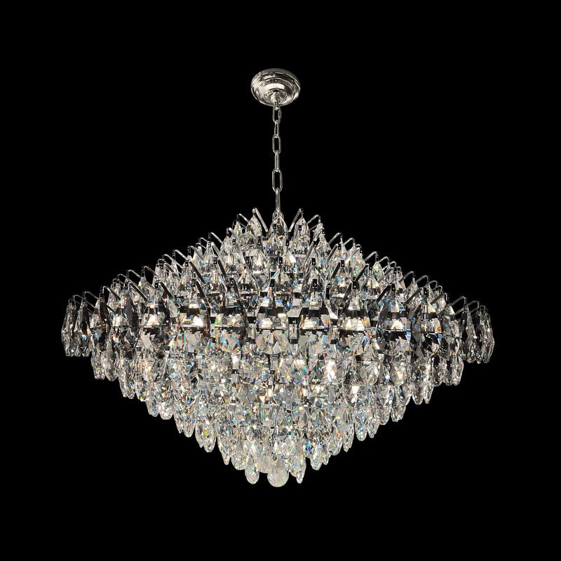 Empire Crystal Round Chandelier 31" - Chrome