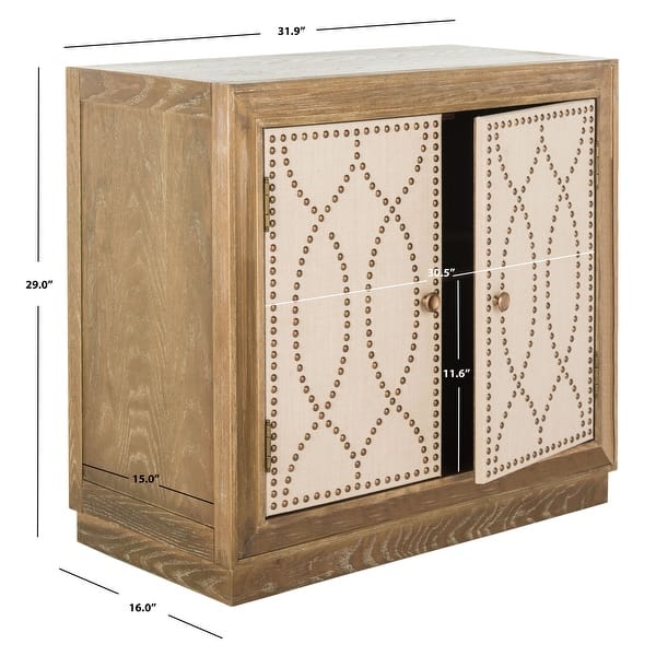 SAFAVIEH Yuna 2-Door Oak Storage Chest