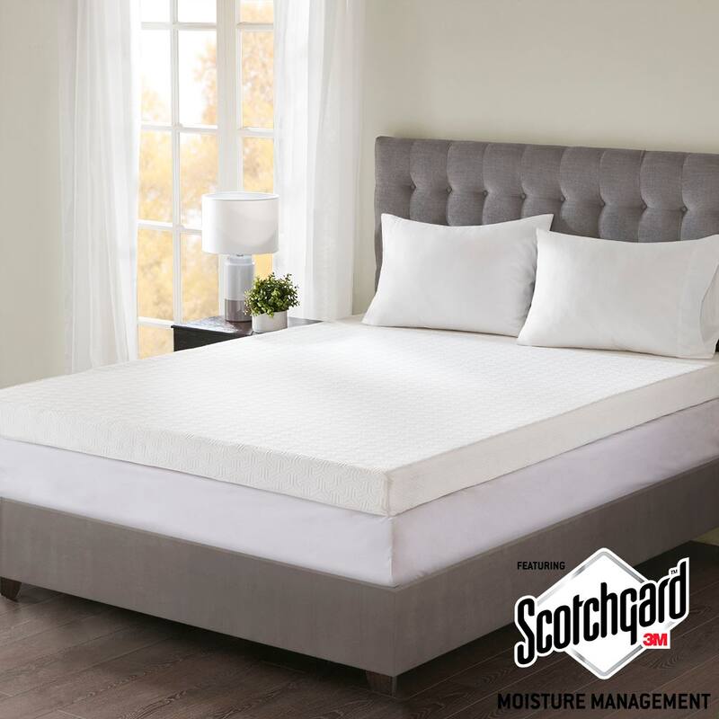 3"/4" Memory Foam Mattress Topper - White-4" - Twin