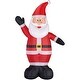 preview thumbnail 5 of 14, Fraser Hill Farm 12-Ft. Tall Traditional Santa, Blow Up Inflatable