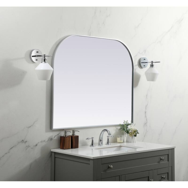 Indigo Home Metal Frame Arch Mirror 42x34 Inch