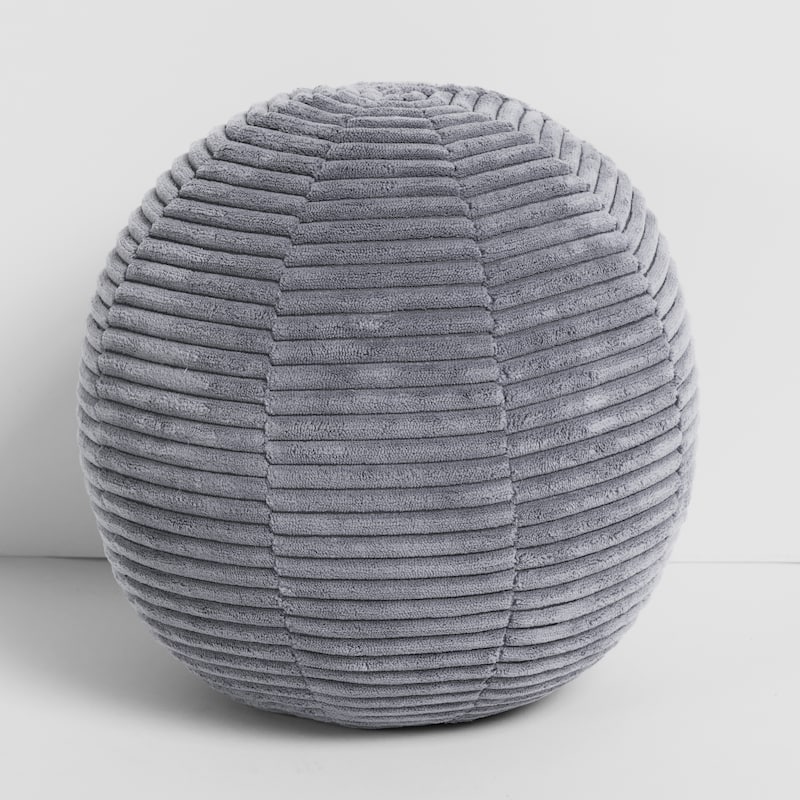 Sorra Home Indoor Soft Chunky Corduroy Ball Pillow