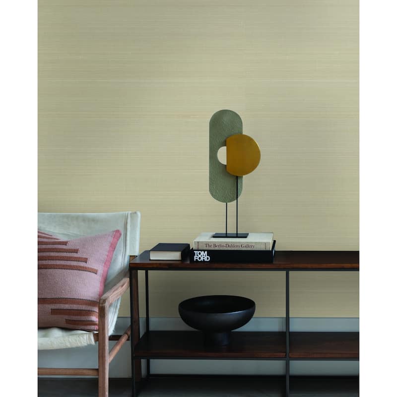 Richardson Abaca Weave 36 In W X 24 Ft L Wallpaper - Beige