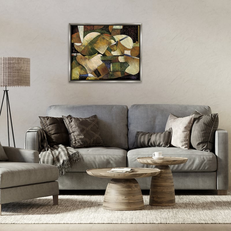 Stupell Expressive Geometric Abstraction Framed Floater Canvas Wall Art Design By Jonathan Parsons