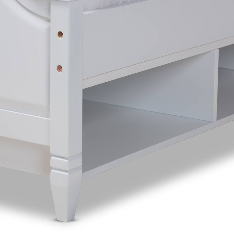 Elise Classic and Traditional Transitional Storage Platform Bed