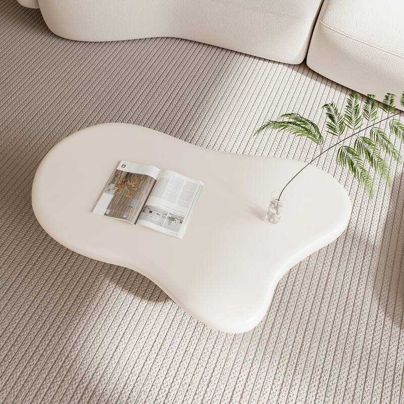47 Inch Cloud Shaped Coffee Table for Living Room