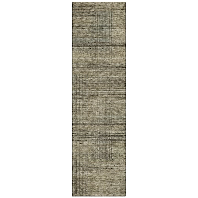Machine Washable Indoor/ Outdoor Chantille Contemporary Imprints Rug
