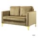 preview thumbnail 60 of 71, Clos 51'' Modern Upholstered Sofa with Golden Legs by HULALA HOME
