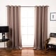 preview thumbnail 19 of 25, Aurora Home Antique Silver Grommet Top Thermal Insulated Blackout Curtain Panel Pair 52"Wx84"L - Mocha
