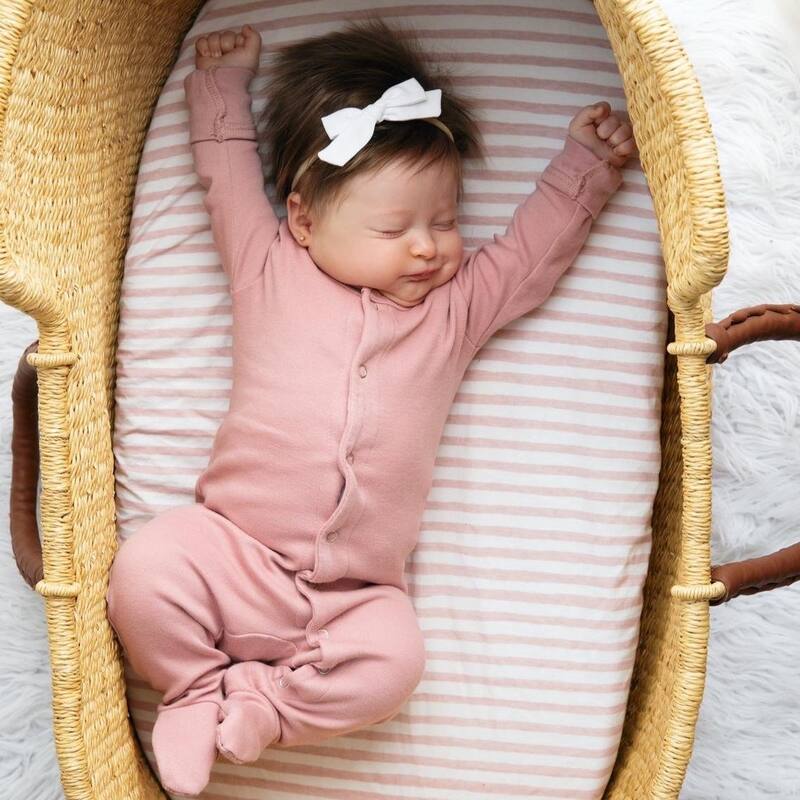 Ely's & Co. Baby Fitted Waterproof Bassinet Sheet Set - 2 Pack - 32" x 16"