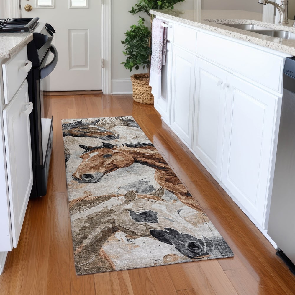 Premium Washable Super Soft Horses Mayfield Rug