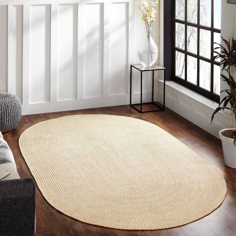 Superior Modern Rustic Bohemian Reversible Multi-Tone Braided Indoor Outdoor Area Rug
