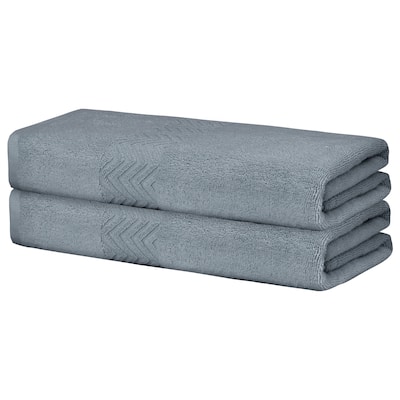 2 Pack Textured Comfort Bath Towels, Absorbent and Quick Dry, Large Plush Towels for Bathroom 28" x 56"