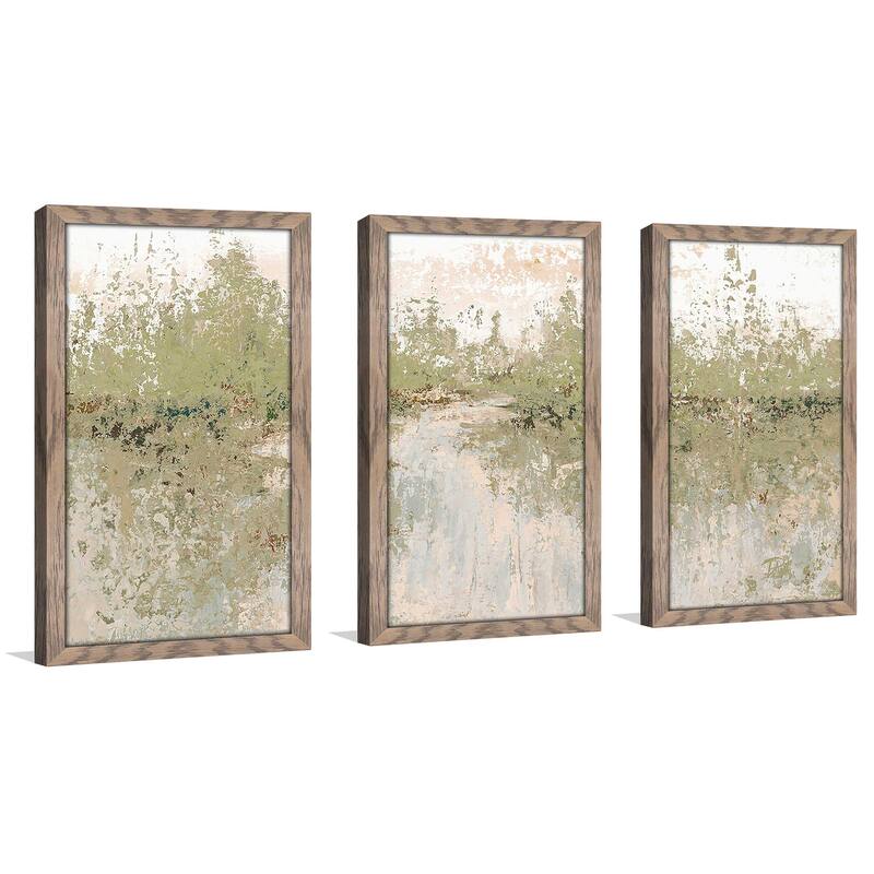 "Neutral Wild Fields" 3 Piece Print on Acrylic