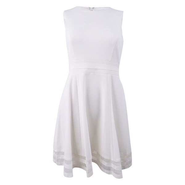 calvin klein illusion trim dress