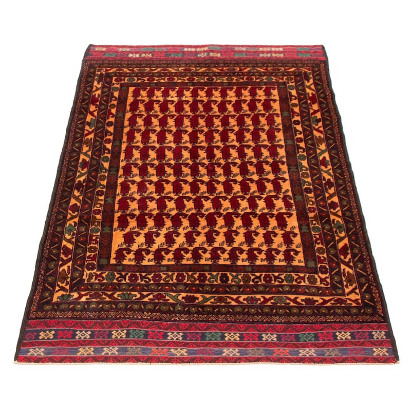 Teimani Red Rug 4'0" x 6'11" - 4'0 x 6'11