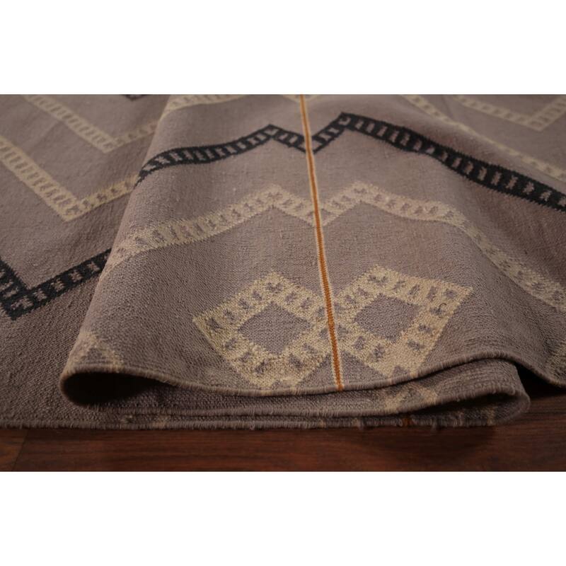 Geometric Kilim Durrie Oriental Large Area Rug Oriental Carpet - 10'7" x 14'6"