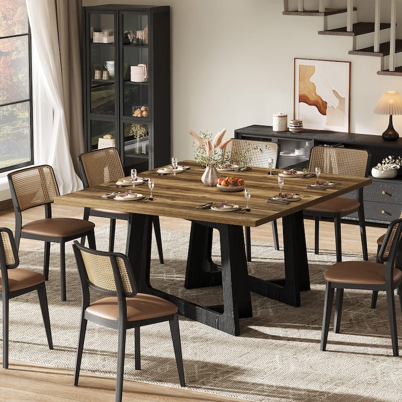 47'' Small Dining Table, Farmhouse Rectangle Kitchen Table for 2-4