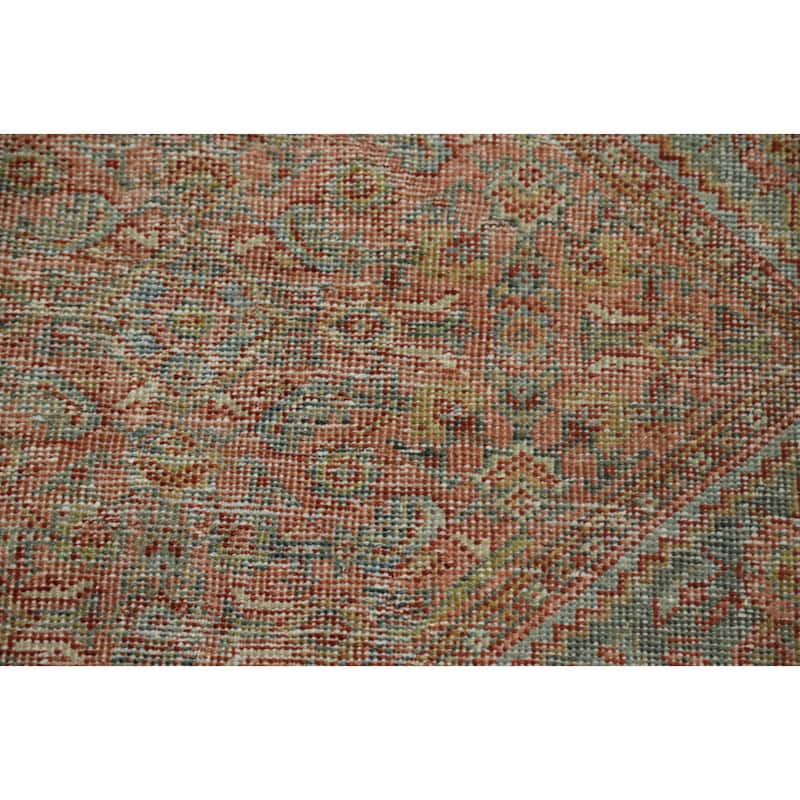 Hand Knotted Oriental 100% Wool Carpet Traditional Medallion Navy Blue & Blues Mahal Area Rug - 6' 10'' X 4' 4''
